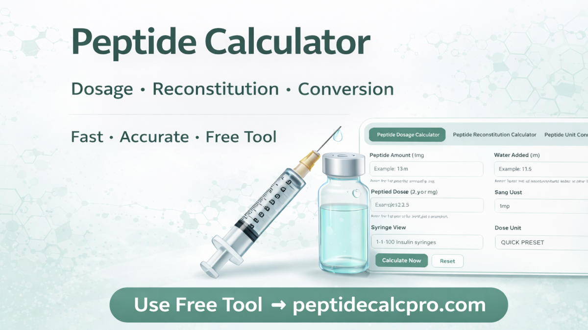 Peptide Calculator Explained: How to Calculate Accurate Peptide Dosages